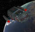 "USS Denver in orbit"
