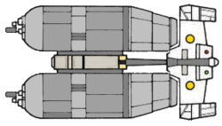 Watt class fleet tanker / transport (dorsal view)