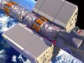 Dorsal view of docking rings for 6 cargo pods