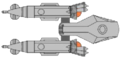 With visors extended